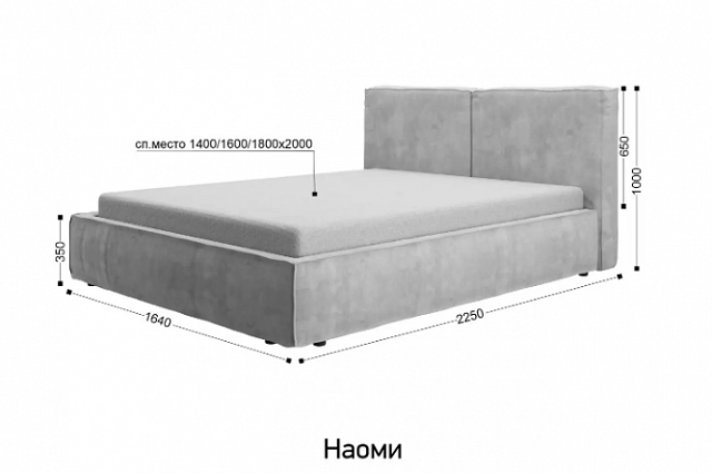 «Наоми» кровать с ортопедическим основанием 140*200